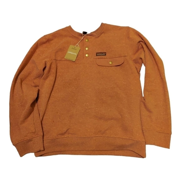 Women's Patagonia Hemp Pullover Sweatshirt NWT Size Medium Burl Red NEW REI - Picture 2 of 6